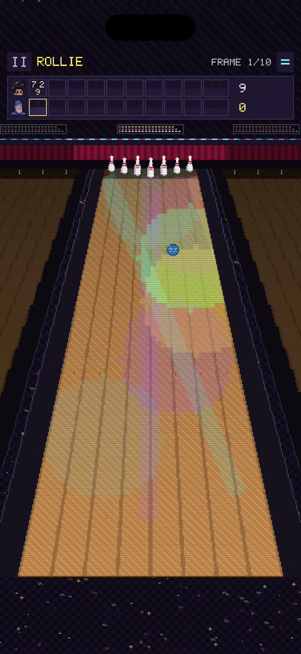 A neon party lane