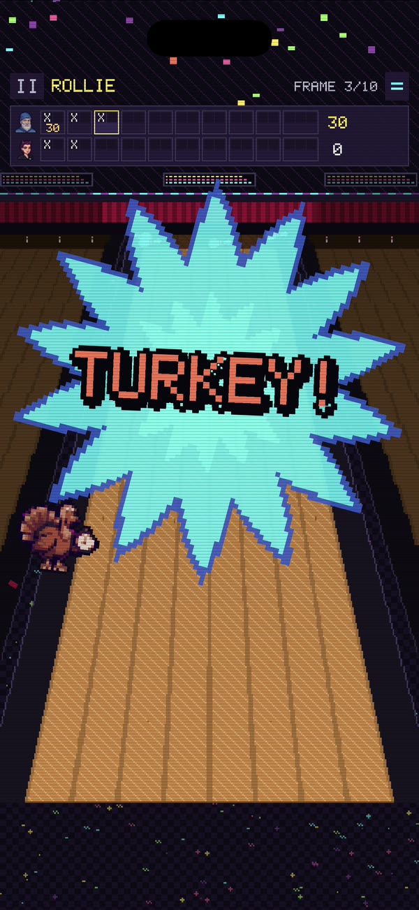 A turkey: three strikes in a row